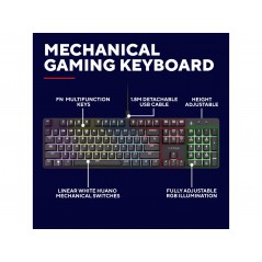 Trust mekaniskt gamingtangentbord med RGB-bakgrundsbelysning | Trus... Gaming keyboard - Trust mekaniskt gamingtangentbord med RGB-bakgrundsbelysning