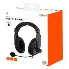 Gaming Headset - Deltaco over-ear headset med USB-C