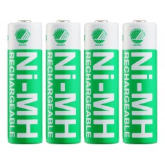 Deltaco uppladdningsbara AA-batterier (2500 mAh) i 4-pack