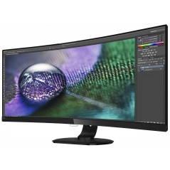 Used computer monitors - Philips 34" välvd skärm 3440x1440 med USB-C 65W PD (beg)