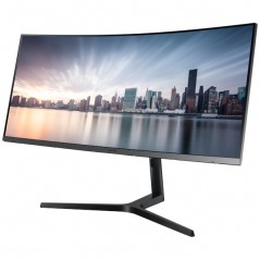 Used computer monitors - Samsung 34" välvd skärm 3440x1440 med USB-C 65W PD (beg)