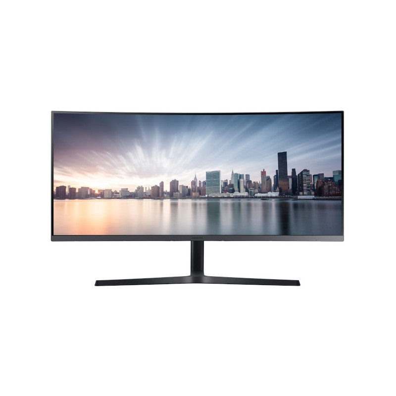 Used computer monitors - Samsung 34" välvd skärm 3440x1440 med USB-C 65W PD (beg)