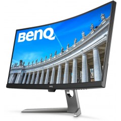 Used computer monitors - BenQ 35" välvd skärm 3440x1440 100 Hz med USB-C och HDR (beg)