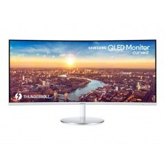 Samsung 34" välvd skärm 3440x1440 Quantum Dot med Thunderbolt 85W PD (beg med repor på foten)