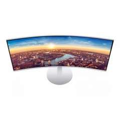 Used computer monitors - Samsung 34" välvd skärm 3440x1440 Quantum Dot med Thunderbolt 85W PD (beg med repor på foten)