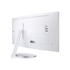 Used computer monitors - Samsung 34" välvd skärm 3440x1440 Quantum Dot med Thunderbolt 85W PD (beg med repor på foten)
