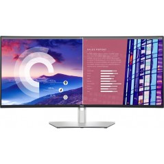 Dell 38" välvd IPS-skärm 3840x1600 med USB-C 90W PD och KVM (beg)