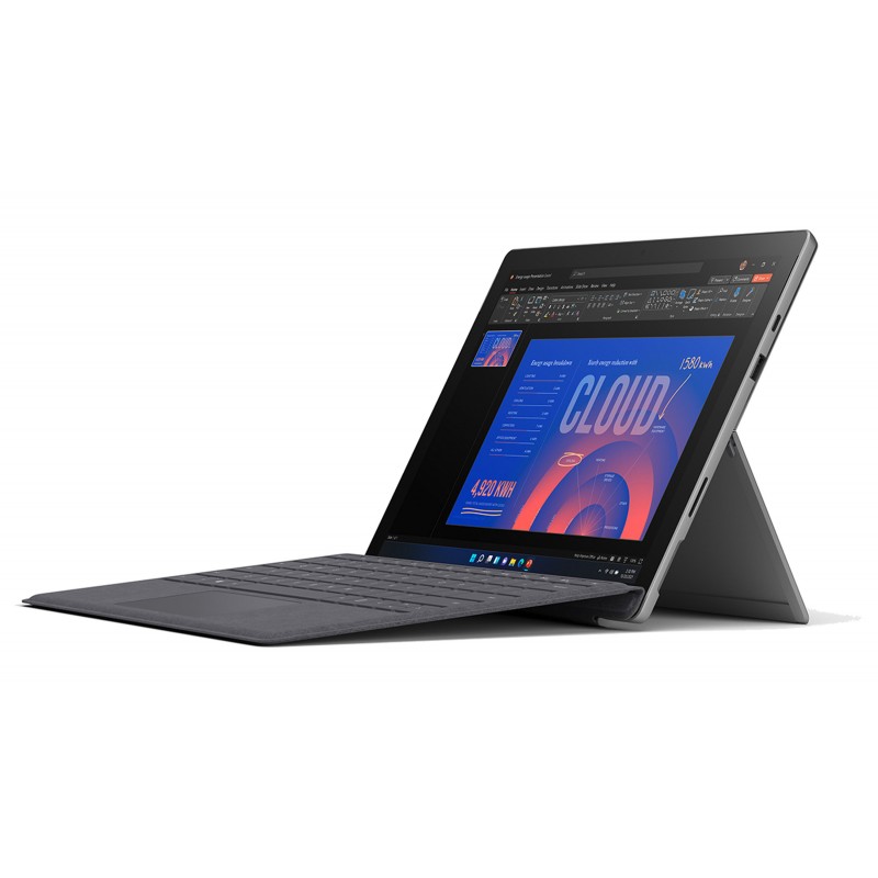 Used laptop 12" - Microsoft Surface Pro 7 Plus 12.3" i7 16GB 256GB SSD med tangentbord (beg med mura)