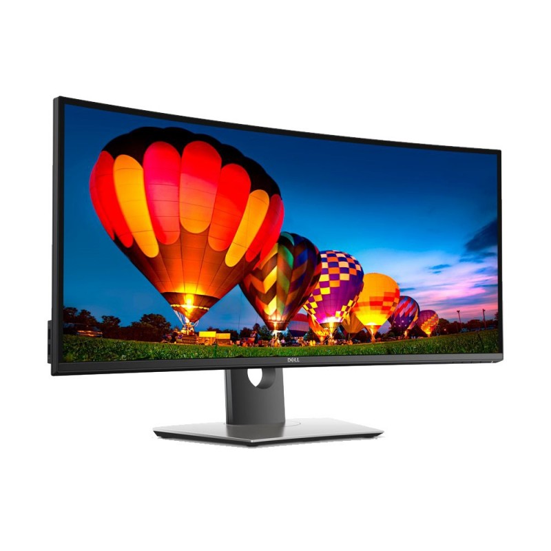 Used computer monitors - Dell UltraSharp U3417W 34" välvd IPS-skärm 3440 x 1440 DP/HDMI/MDP (beg med repa skärm)