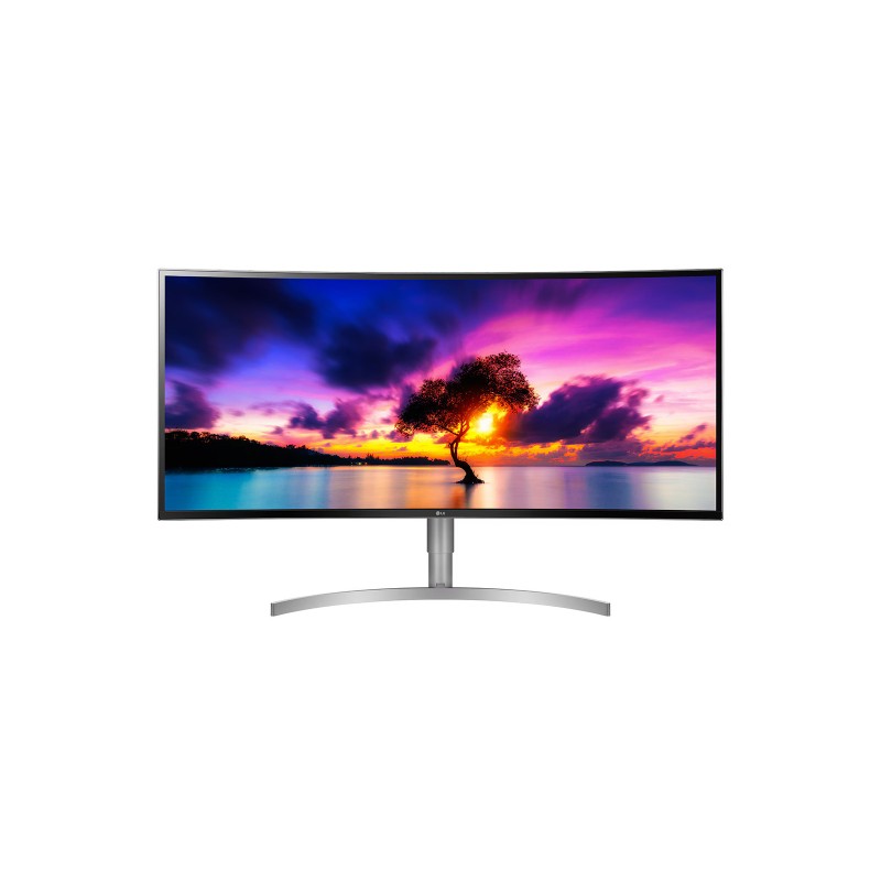 Used computer monitors - LG 38" välvd IPS-skärm 3840x1600 med USB-C 60W PD (beg)