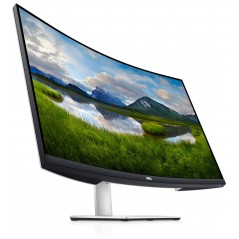 Used computer monitors - Dell S3221QS 32" välvd 4K-skärm 3840x2160 med VA-panel och 2x USB 3.0 (beg med repor)
