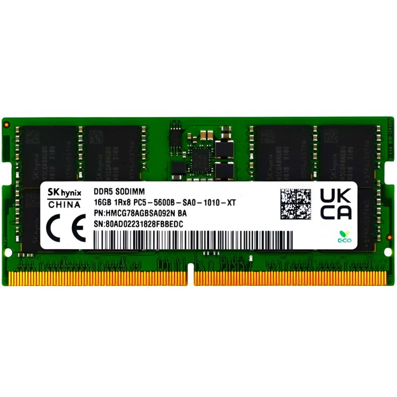 RAM-memories - SK Hynix 16GB DDR5 5600 MHz SO-DIMM RAM-minne till laptop (beg)