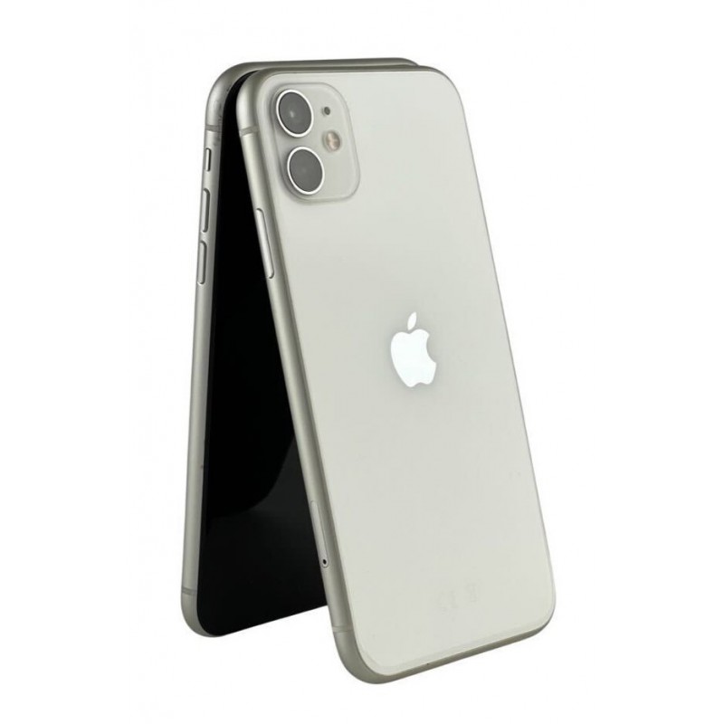 Used iPhone - iPhone 11 64GB White med 1 års garanti (beg med mura, ny skärm, nytt batteri)