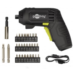 Goobay batteridriven skruvdragare med 28 bits