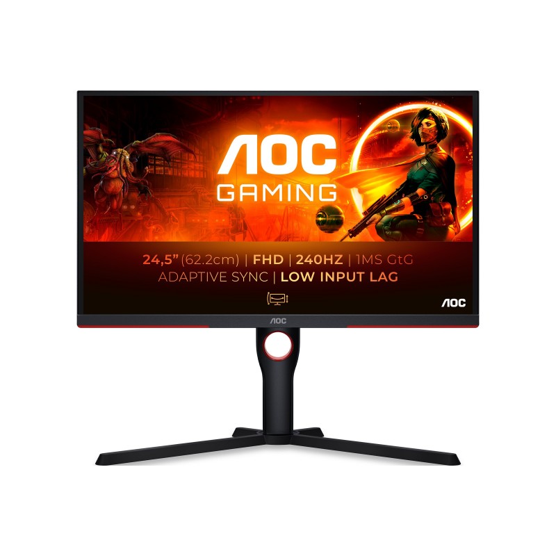 Computer monitor 25" or larger - AOC Gaming 25G3ZM/BK 25" Full HD 240 Hz ergonomisk gamingskärm med VA-panel