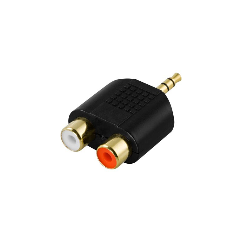 Audio cable and adapter - 2 x RCA 3,5 mm: n sovitin