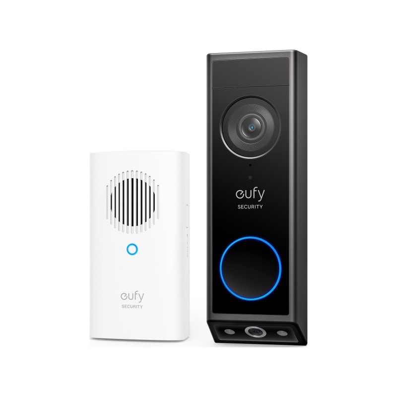 Digital Videocamera - Eufy E340 videodörrklocka med dubbla kameror och HomeBase Mini