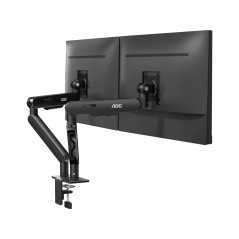 VESA mount for monitor - AOC dubbel monitorarm med skrivbordsfäste för två skärmar 17-34" (max 9 kg/st)