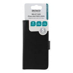 Covers - Deltaco magnetiskt 2-i-1 plånboksfodral till iPhone 6/6S/7/8/SE2/SE3