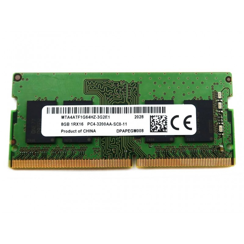 Used RAM memory - Micron 8GB DDR4 PC4 3200 MHz SO-DIMM RAM-minne till laptop (beg)