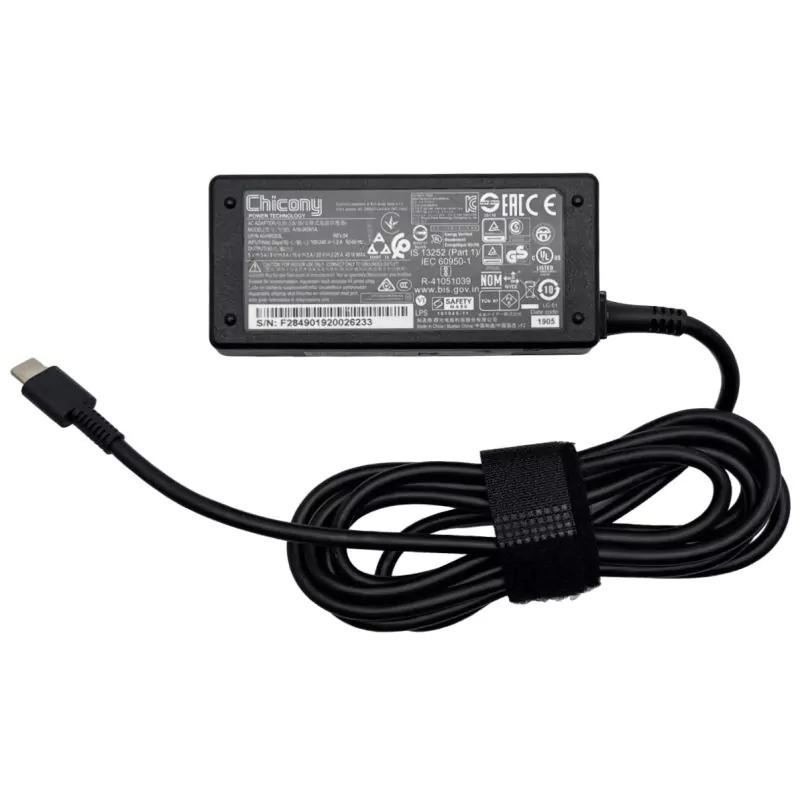 Laptop charger - Chicony datorladdare 45W USB-C (beg)
