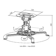 Buying a projector - LogiLink universaltakfäste för projektor upp till 13.5 kg