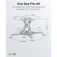 Buying a projector - Goobay universaltakfäste för projektor upp till 13.5 kg