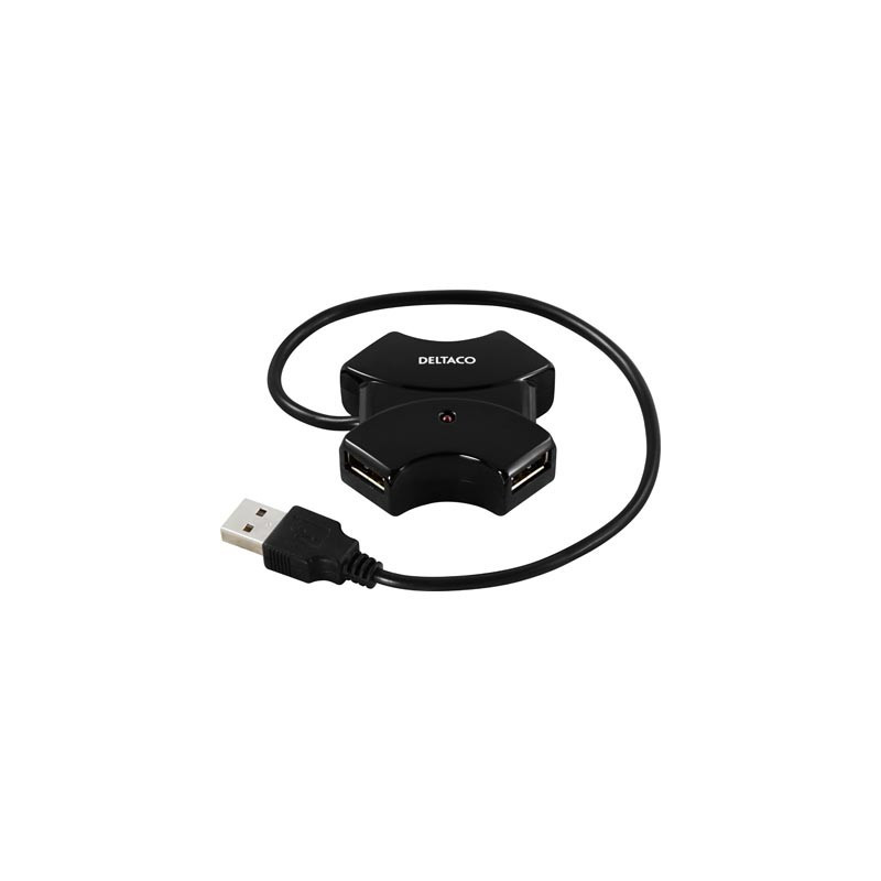 USB cable and USB hub - Deltaco USB-hubb 4 portar USB-A 480 Mbps
