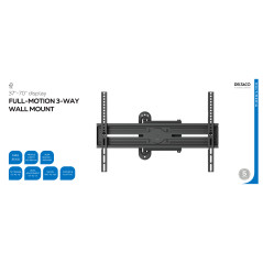 Wall brackets for speakers and TVs - Väggfäste VESA fullmotion för TV 37"-70" upp till 35 kg