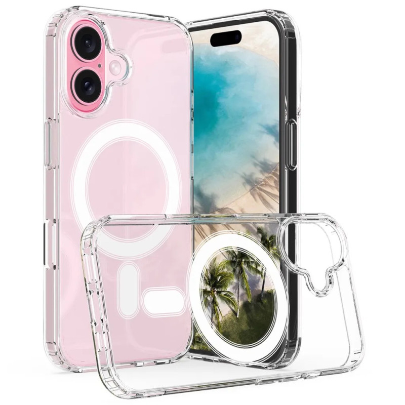 Phone Accessories - Transparent mobilskal till iPhone 16 med stöd för MagSafe