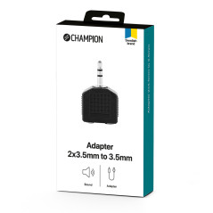 Audio cable and adapter - Y-adapter til lyd, 3,5 mm hanstik til 2 x 3,5 mm hunstik