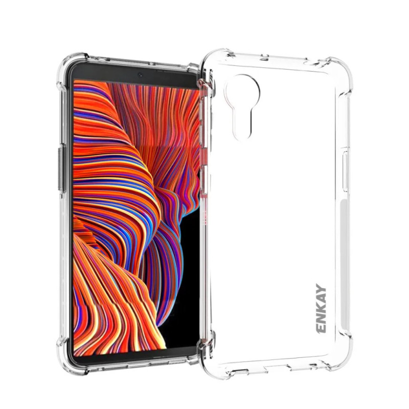 Covers - Enkay transparent stöttåligt mobilskal till Samsung Galaxy Xcover 5