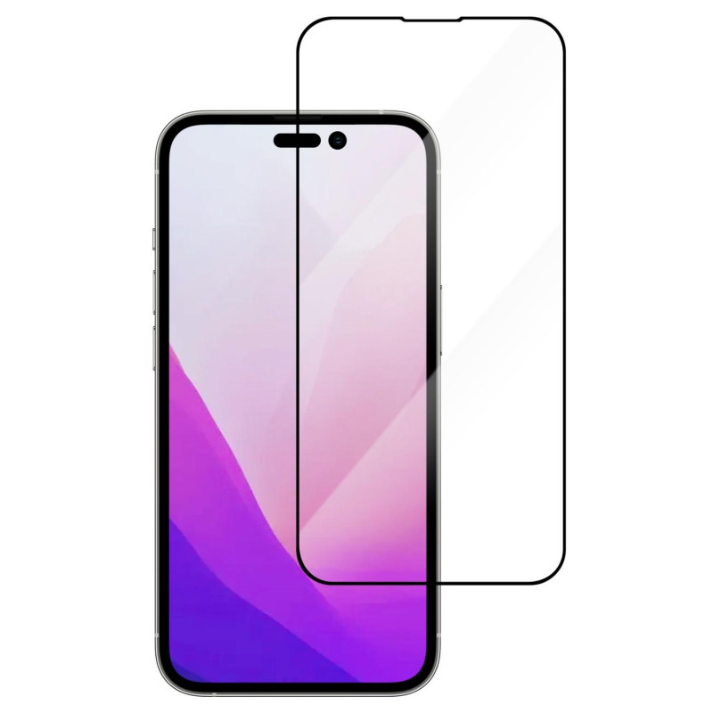 Screen Protector iPhone - Champion skärmskydd av härdat glas med svart ram till iPhone 14 Pro Max