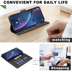 Samsung Galaxy - Binfen plånboksfodral i svart konstläder till Samsung Galaxy A56