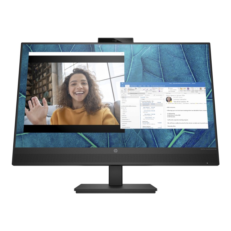 Computer monitor 25" or larger - HP M27m 27-tums Full HD LED-skärm med IPS-panel, webbkamera, USB-C 65W PD (mindre plastskada)