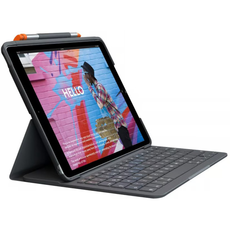 Tablet Keyboard - Logitech Slim Folio fodral med tangentbord för iPad 10.2 7th/8th/9th Gen (2019/2020/2021)