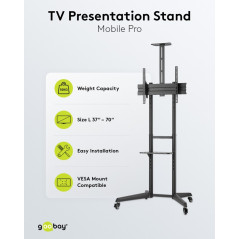 Wall brackets for speakers and TVs - Goobay golvställ VESA för TV och skärm 37-70" upp till 50 kg