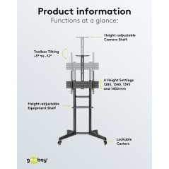 Wall brackets for speakers and TVs - Goobay golvställ VESA för TV och skärm 37-70" upp till 50 kg