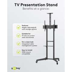 Wall brackets for speakers and TVs - Goobay golvställ VESA för TV och skärm 37-70" upp till 50 kg