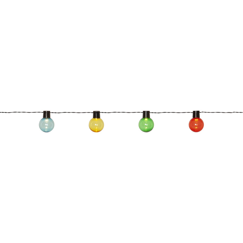 4.5 meters ljusslinga med 16st färgade LED-lampor (röd/grön/blå/gul... Light string - 4.5 meters ljusslinga med 16st färgade LED-lampor (röd/grön/blå/gul)