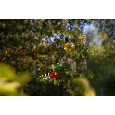 4.5 meters ljusslinga med 16st färgade LED-lampor (röd/grön/blå/gul... Light string - 4.5 meters ljusslinga med 16st färgade LED-lampor (röd/grön/blå/gul)