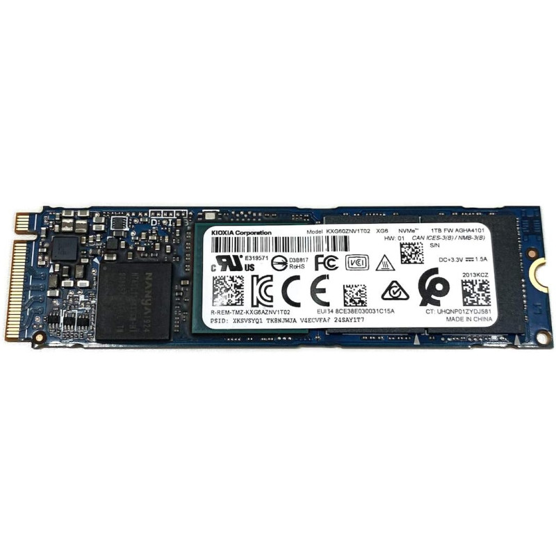 Used hard drives - Kioxia 1 TB M.2 2280 PCIe Gen3 x4 NVMe SSD-hårddisk (beg)