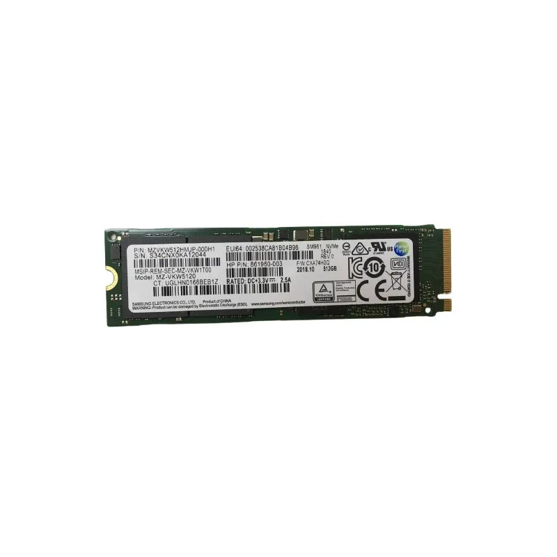 Used hard drives - Samsung 512 GB PCIe Gen 3 x4 M.2 2280 NVMe SSD-hårddisk (beg)
