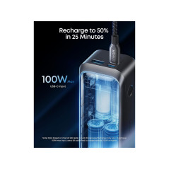 Portable Batteries - Anker powerbank 20 100 mAh 220 W med 2x USB-C och 1x USB-A