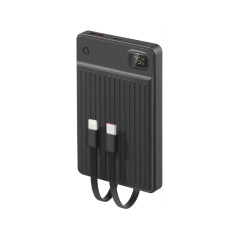 Andersson powerbank 10 000 mAh med inbyggd USB-C- och Lightning-kabel (22.5W)