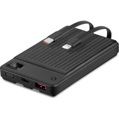 Andersson powerbank 10 000 mAh med inbyggd USB-C- och Lightning-kabel (22.5W)