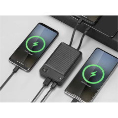 Portable Batteries - Andersson powerbank 20 000 mAh med inbyggd USB-C- och Lightning-kabel (22.5W)