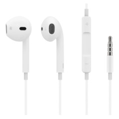 Deltaco 3.5 mm in-ear headset med svarsknappar och mikrofon
