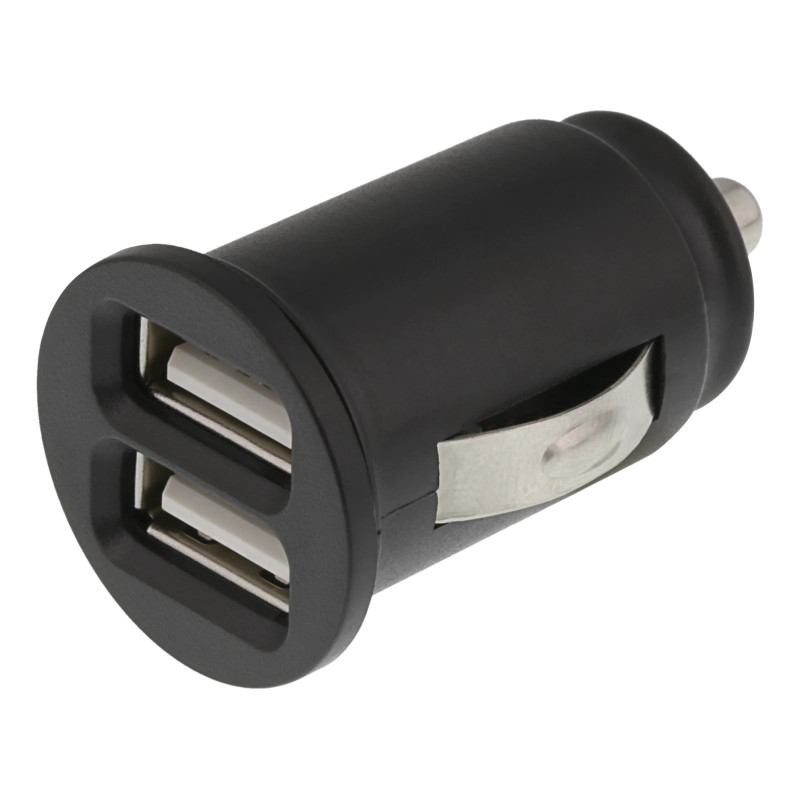 Phone Car Charger - Deltaco billaddare med stöd för snabbladdning och 2x USB-kontakter