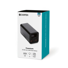 Champion powerbank 20 000 mAh 2xUSB-C 2xUSB-A och 65W laddning